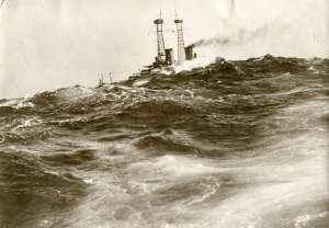Typical Atlantic swell against which the brave Blockade Force tried to protect Britain.