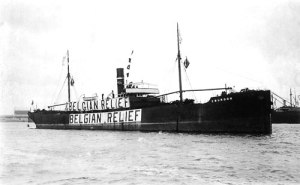 Belgian Relief ship clearly marked for submarine attention
