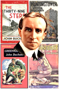 John Buchan poster. Note of these 4, Huntingtower was not a Hannay novel.