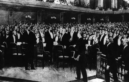Delegates at the First Zionist congress at Basle in Switzerland.