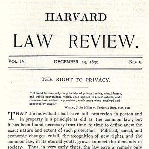 The Harvard Law Review article which made Brandeis famous.