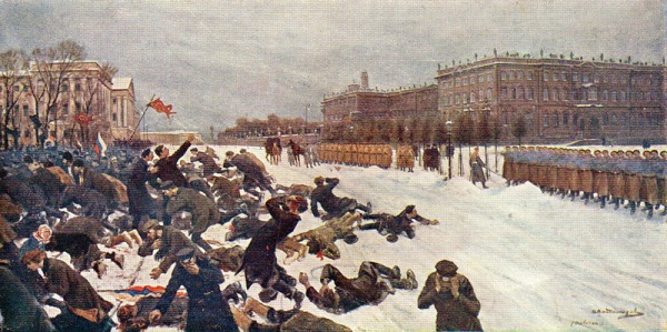 A painting of the Bloody Sunday massacre by Ivan Vladimirov